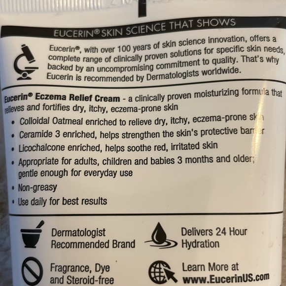 Eucerin eczema relief cream. Dermatological skincare. - Picture 2 of 3